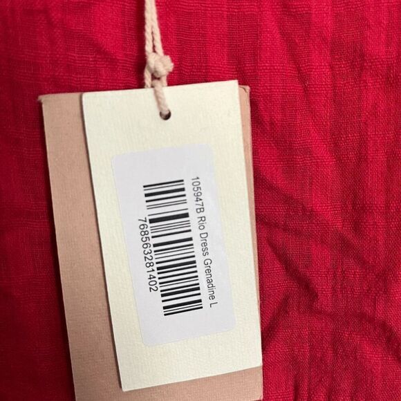 Mirth Grenadine Red Rio Sleeveless Midi Tiered Dress Women's Size Large NWT - Picture 7 of 7